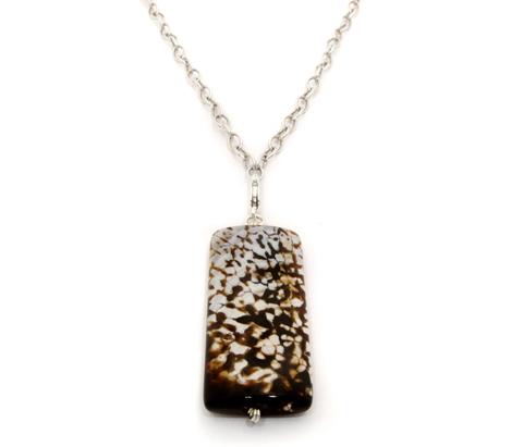 BROWN AGATE PENDANT NECKLACE