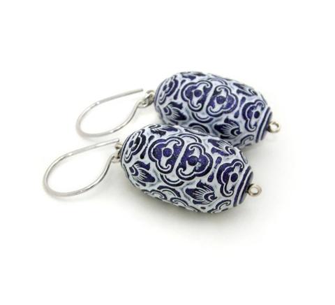 Blue Filigree Earrings