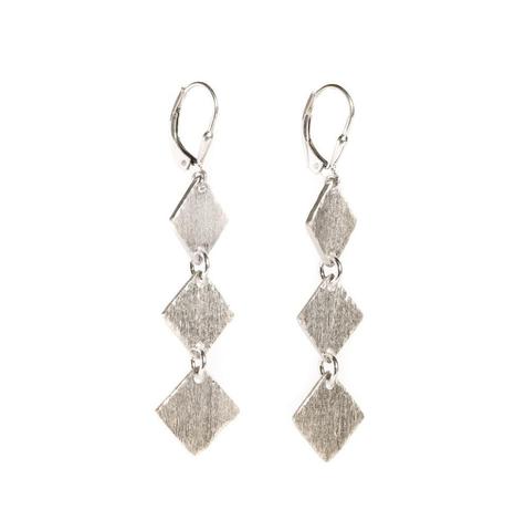 Waterfall Triple Diamond Earrings