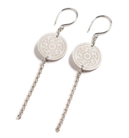 Inca Earth and Water Earrings (Silver)