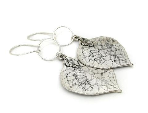 Large Leaf Earrings