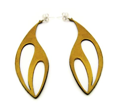 Brass Wing Earrings
