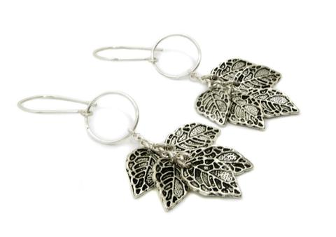 Cluster Leaf Earrings
