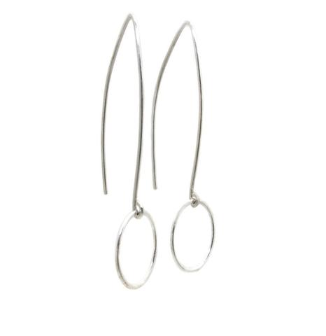 Triangular Drop Earrings With Circles