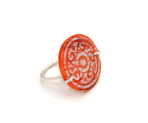 Inca Earth and Water Ring (Spondylus)