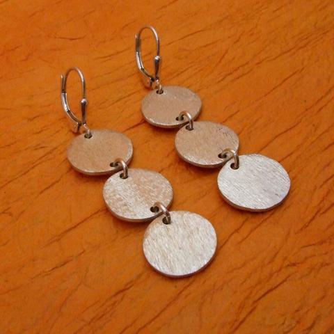 Triple Circle Waterfall Earrings