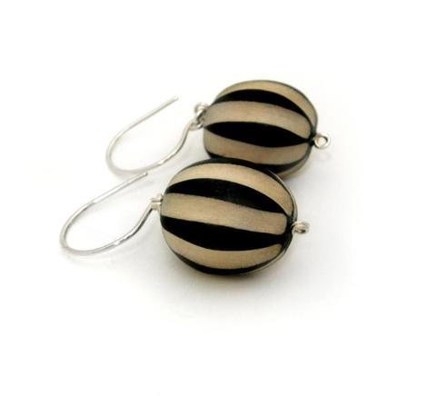 Striped Wood Earrings